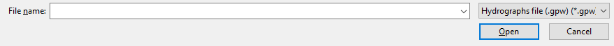 Open Hydraflow Hydrographs .GPW File