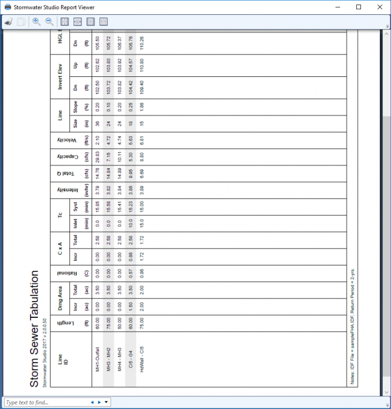Printing Reports – Learn Stormwater Studio